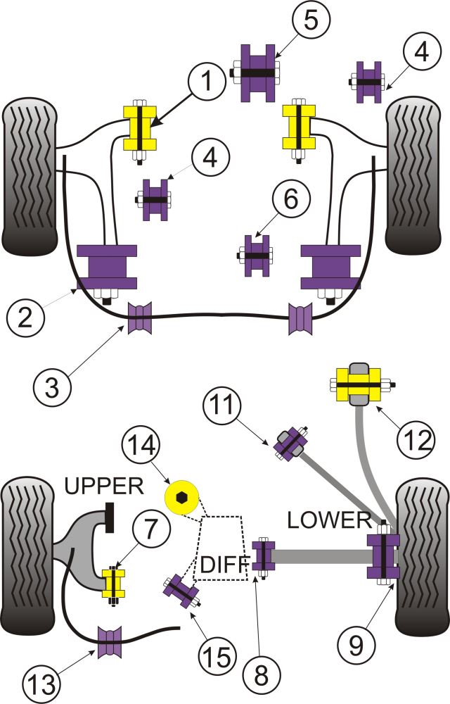 Mitsubishi Front Lower Front Engine Mount (Track)