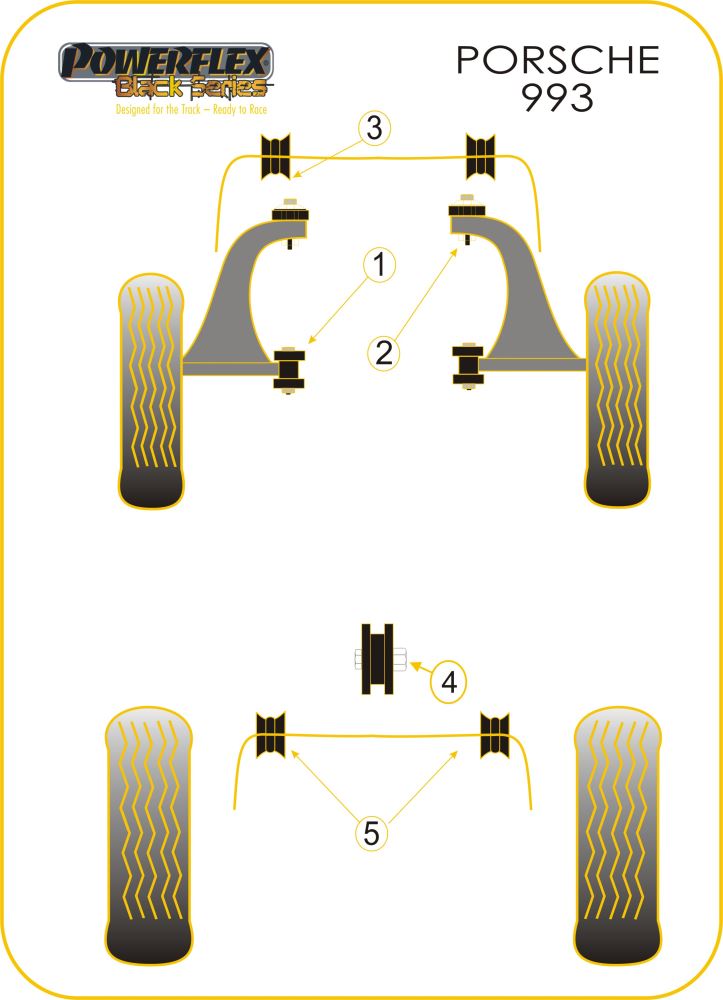 Porsche 993 (1994 - 1998) Rear Upper Rear Arm Inner Bush
