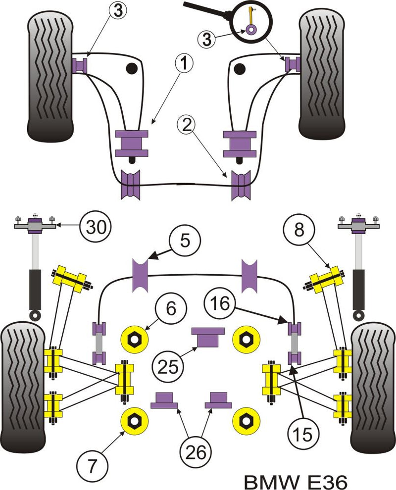 BMW 3 Series Rear Subframe Front Mounting Bush