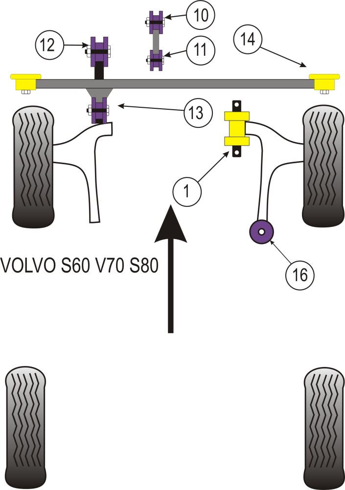 Volvo Rear Upper Control Arm Front Bush Insert