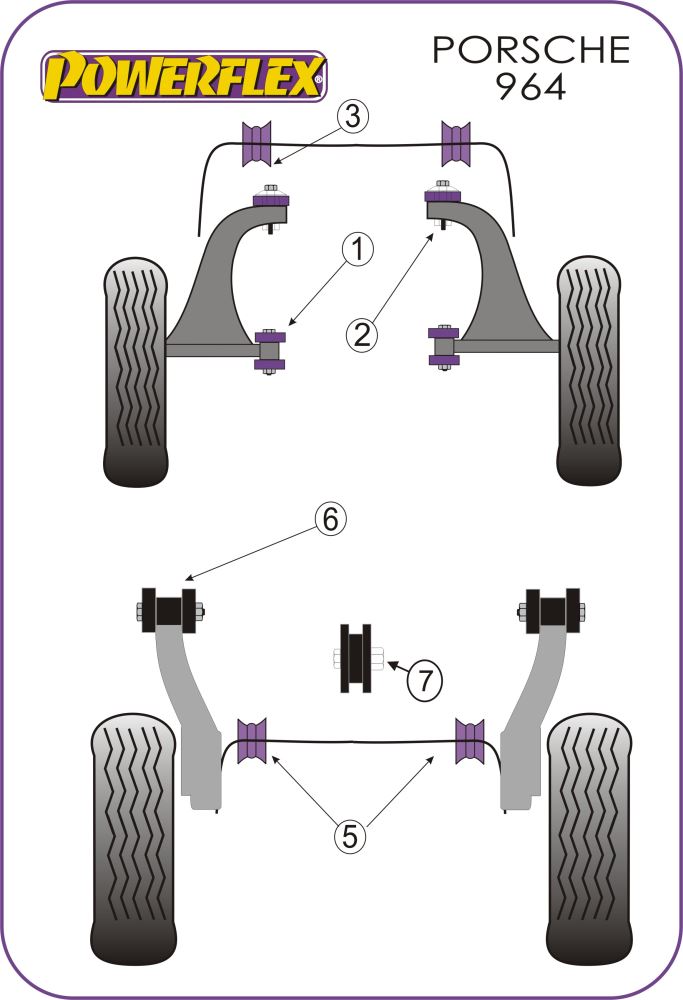 Porsche 964 (1989 - 1994) Rear Trailing Arm Front Bush