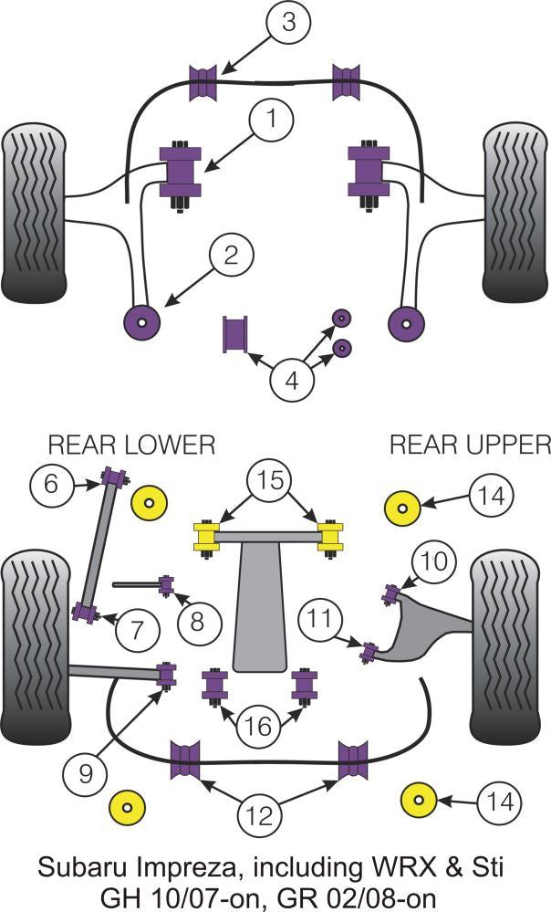 Subaru Impreza Rear Subframe Insert