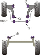 Front Wishbone Rear Bush, Caster Adjustable