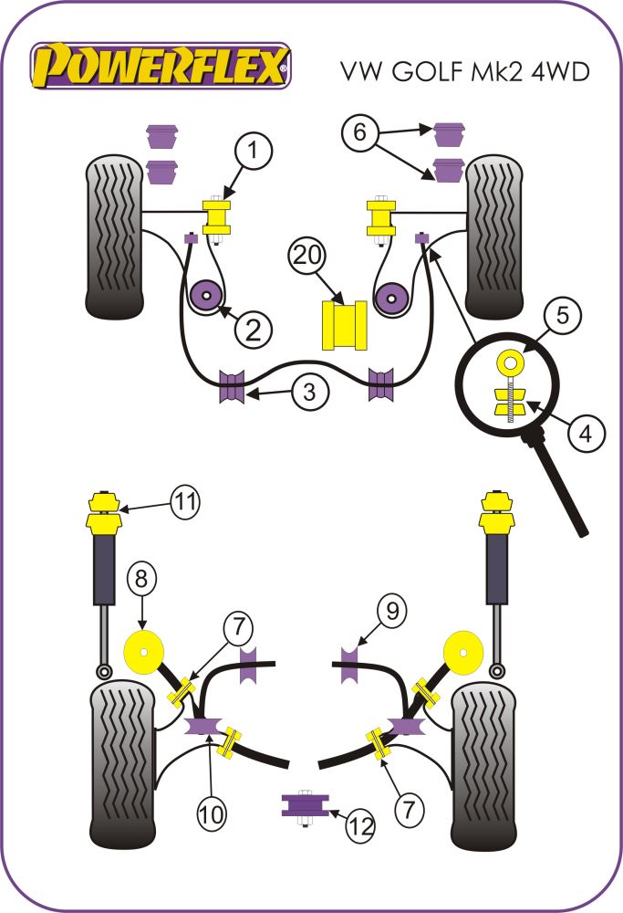 Volkswagen Rear Diff Rear Mounting Bush
