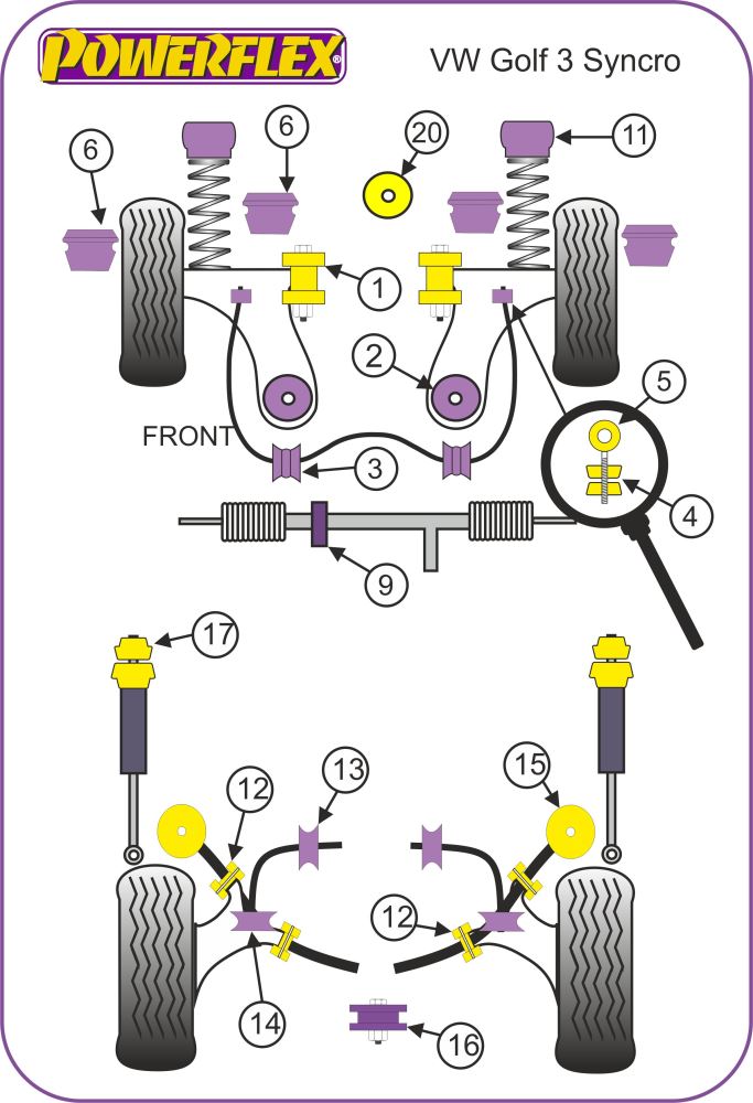 Volkswagen Rear Diff Rear Mounting Bush