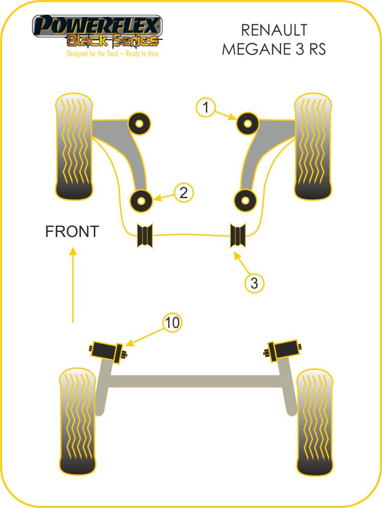 Renault Megane Front Arm Front Bush Camber Adjustable