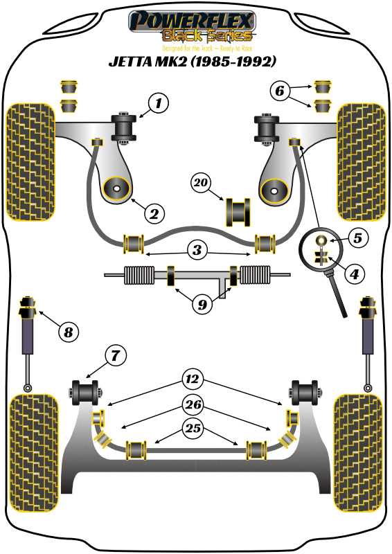 Volkswagen Rear Anti-Roll Bar To Beam Bush Eibach