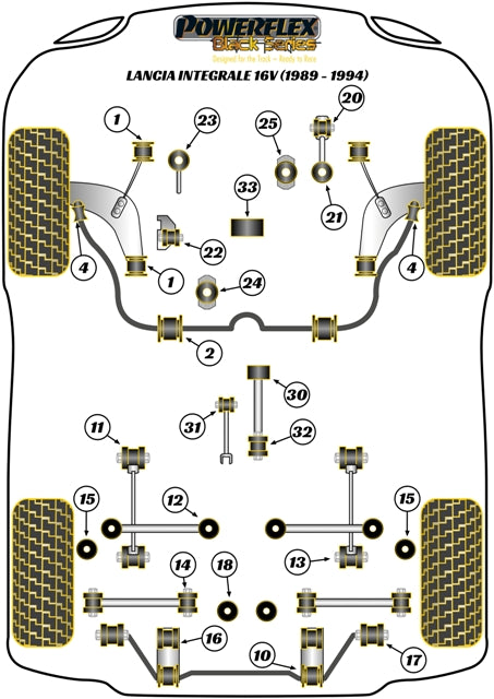 Lancia Delta HF Integrale inc Evo (1986 - 1995) Rear Trailing Arm Front Bush