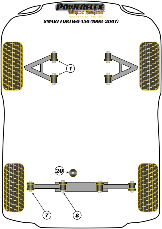 Smart Rear Control Arm Outer Bush
