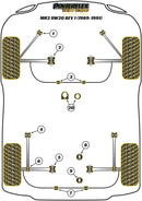 MR2 Steering Rack Mounting Bush Kit suits Toyota