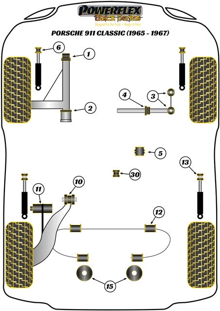 Porsche Front Stabilizer Link Rod Bush