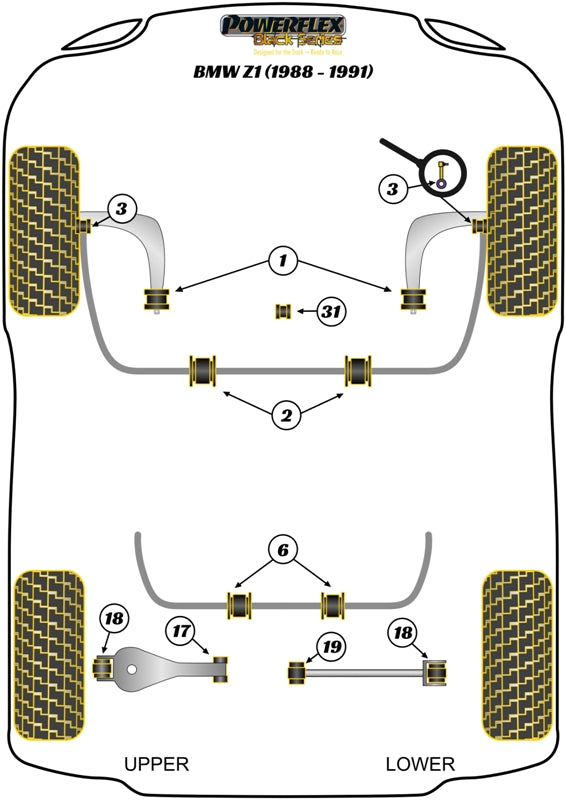 BMW Front Lower Wishbone Rear Bush (Concentric)