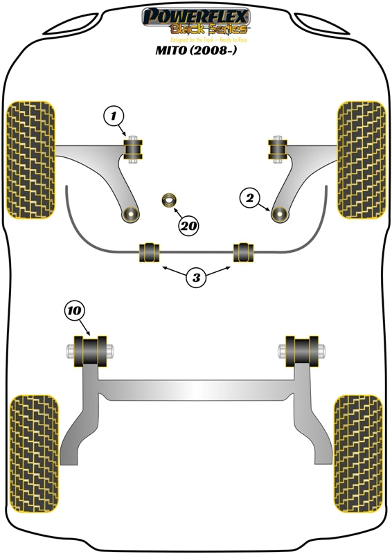 Upper Gearbox Mount Insert (Track)