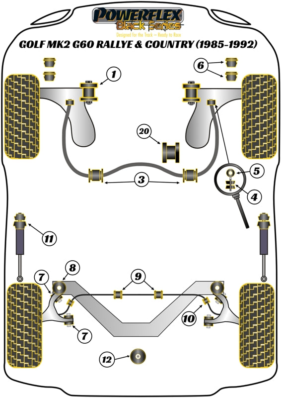 Rear Lower Engine Mount Bush