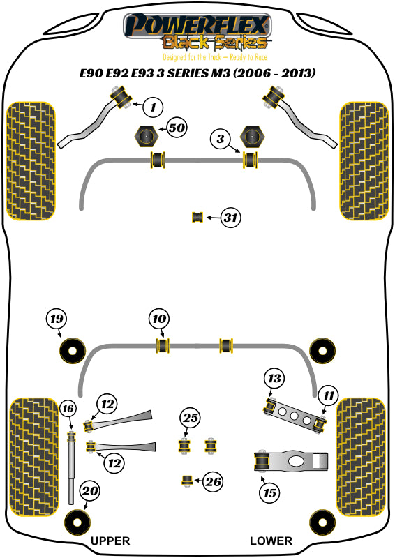 BMW Front Radius Arm To Chassis Bush Caster Adjust