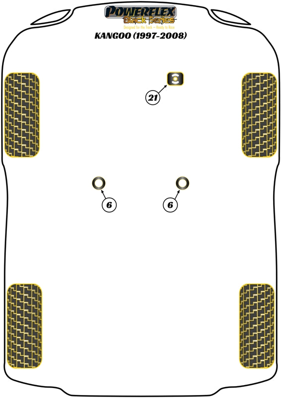 Renault Front Upper Right Engine Mount Insert