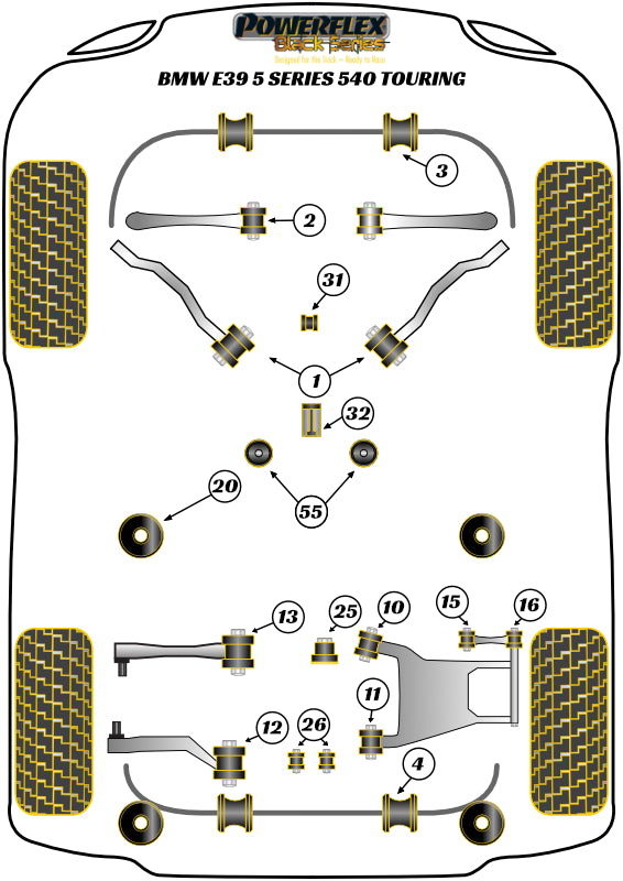 BMW Rear Anti Roll Bar Mounting Bush 15mm