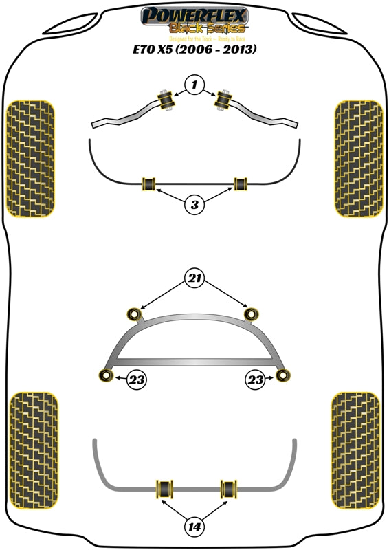 BMW X Series Rear Anti Roll Bar Mounting Bush 24mm