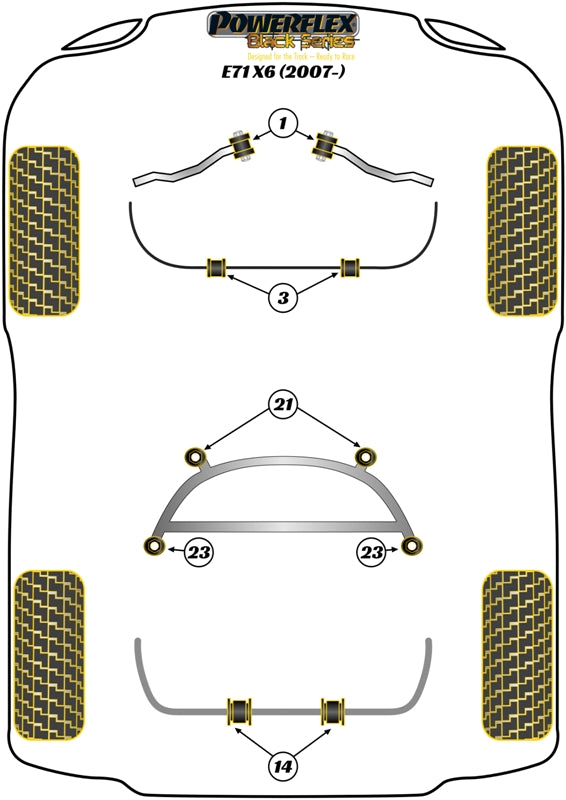 BMW X Series Rear Anti Roll Bar Mounting Bush 21mm