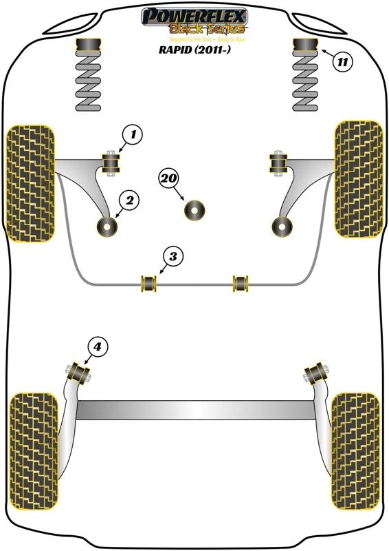 Front Strut Top Mount Bush -10mm