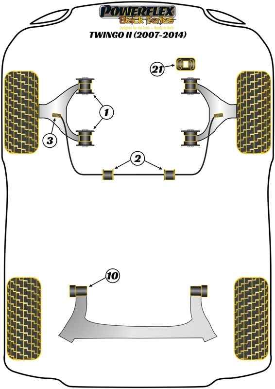 Renault Dog Bone (Twisted) Engine Mount Bush Kit