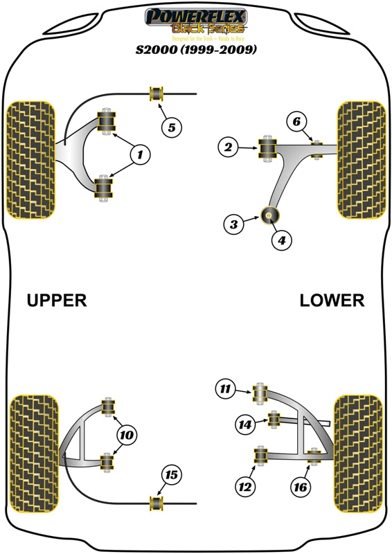 Honda S2000 (1999-2009) Rear Lower Shock Mount Bush
