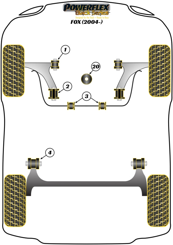 Front Wishbone Rear Bush Caster Offset
