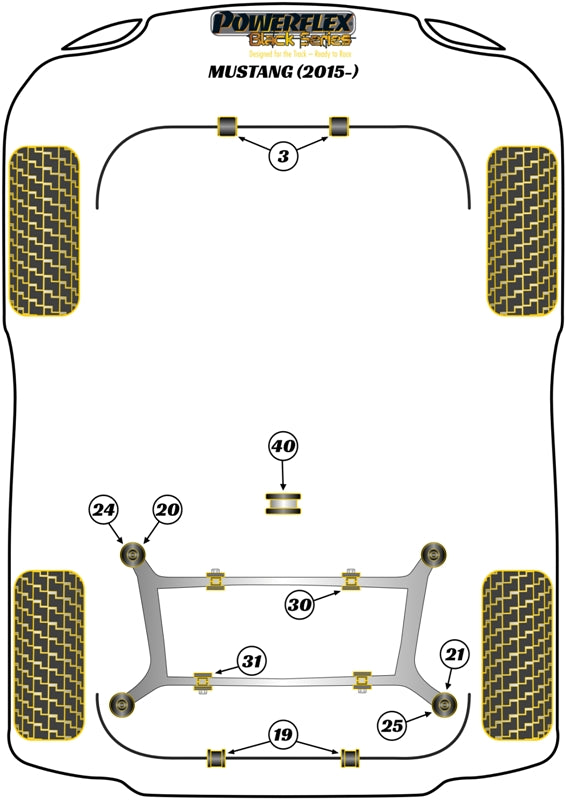 Ford Mustang (2015-2023) Rear Subframe Front Bush