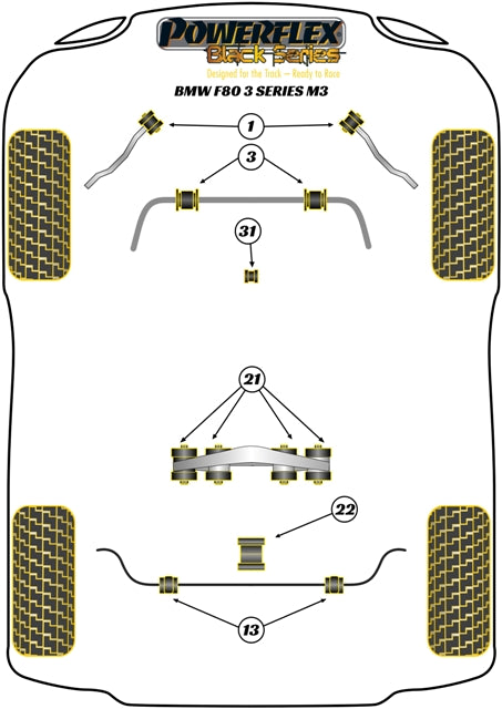 BMW Rear Anti Roll Bar Bush 25mm