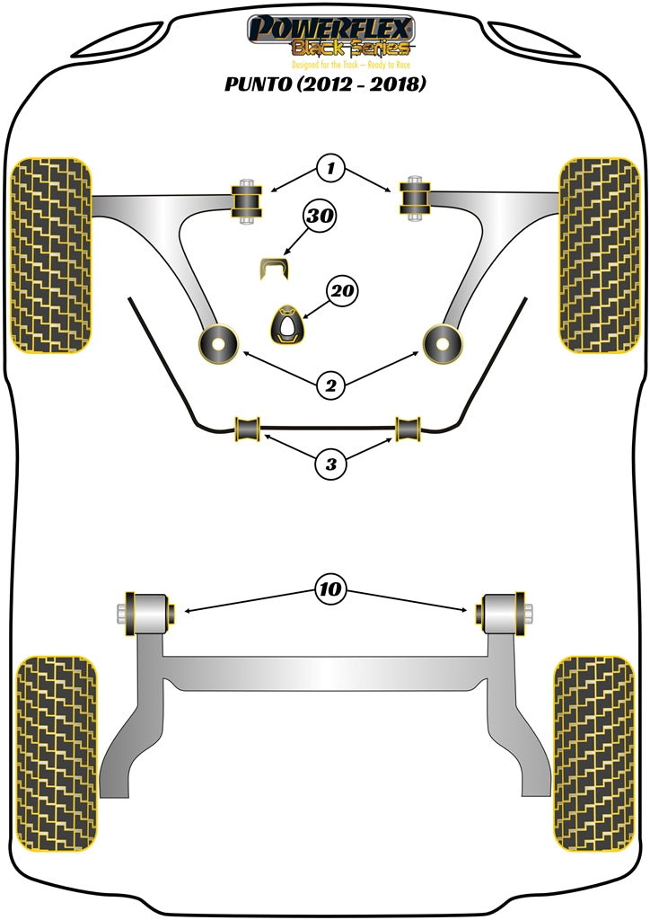 Upper Gearbox Mount Insert (Track)
