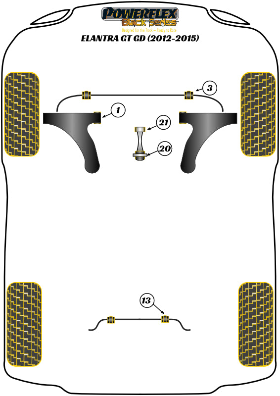 Rear Anti Roll Bar Bush 15mm