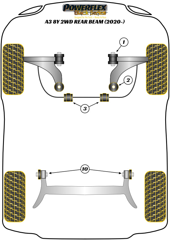 Front Wishbone Rear Bush, Caster Adjustable