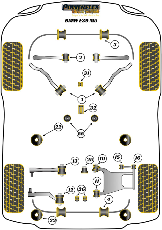 BMW 5 Series Rear Subframe Front Mounting Insert