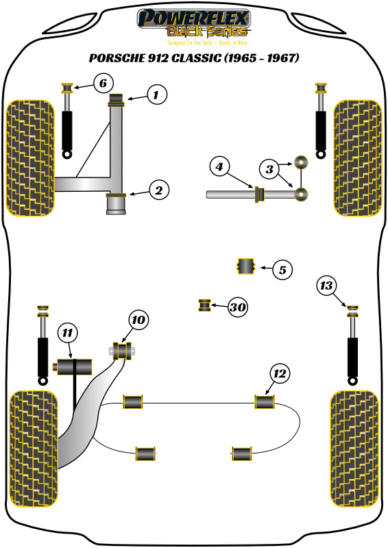Porsche Front Stabilizer Link Rod Bush