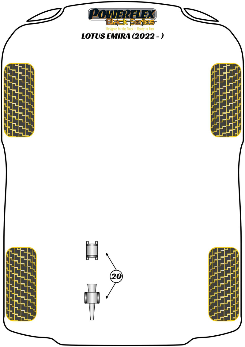 Lotus Transmission Mount Bush Insert Kit