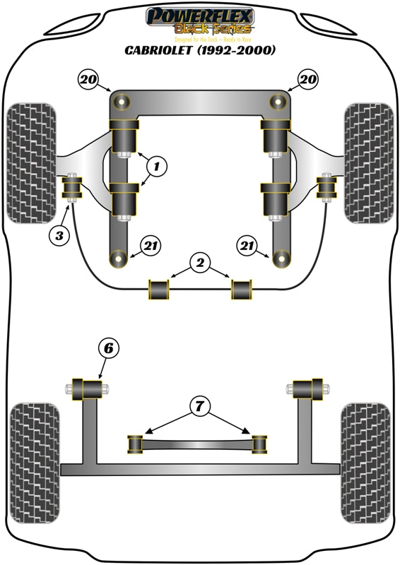 Audi 80 / 90 - inc S2/RS2 & Quattro (1976 - 2000) Rear Beam Front Location Bush