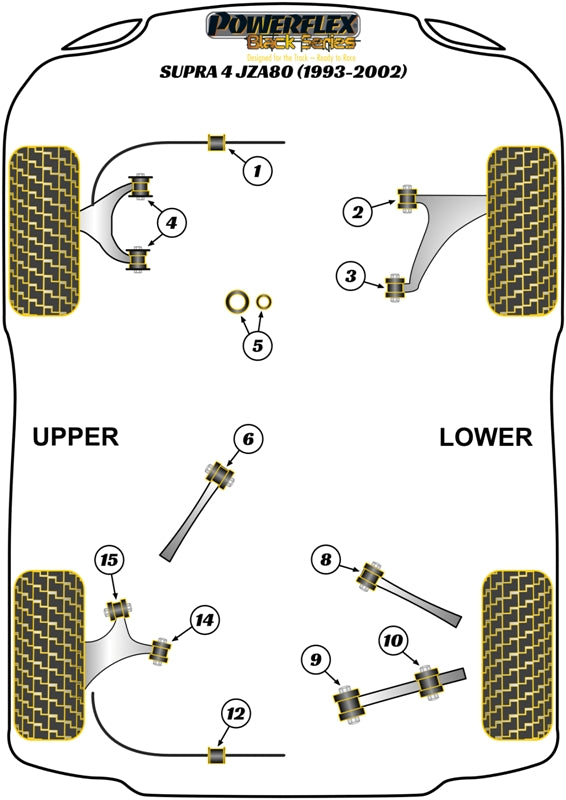 Supra Mk4 JZA80 (1993-2002) Rear Anti Roll Bar Bush 21mm suits Toyota
