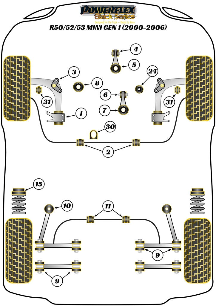 Mini R50/52/53 Gen 1 (2000 - 2006) Super Charger Belt Damper Bush