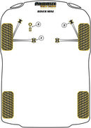 Rover Mini (1959 - 2000) Rear Sub Frame Mounting Kit (1976 on)