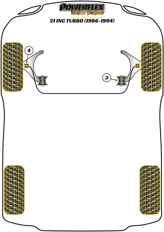Renault 21 inc Turbo (1986-1994) Front Lower Wishbone Rear Bush