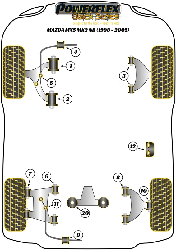 Mazda MX-5, Miata, Eunos Front Lower Wishbone Rear Bush