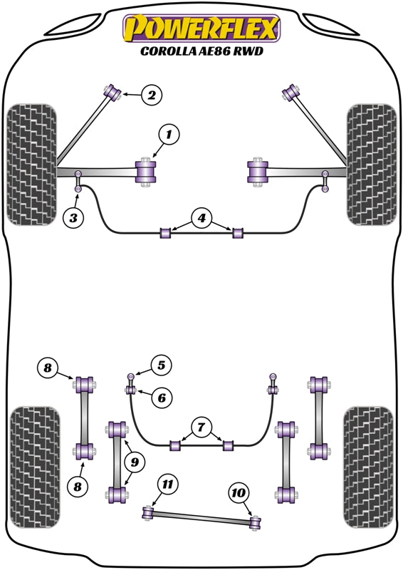 Corolla Front Tie Rod To Chassis Bush suits Toyota