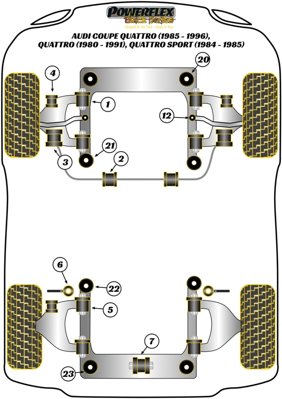 Audi 80 / 90 - inc S2/RS2 & Quattro (1976 - 2000) Rear Differential Mount