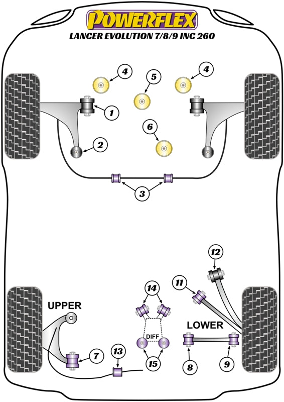 Mitsubishi Front Lower Rear Diff Mount (Track)