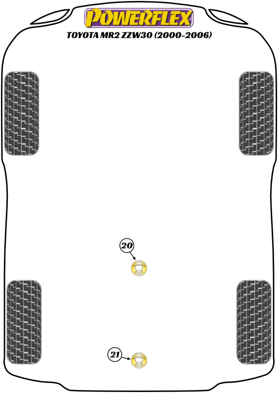 MR2 Front Anti Roll Bar Bush 20mm suits Toyota