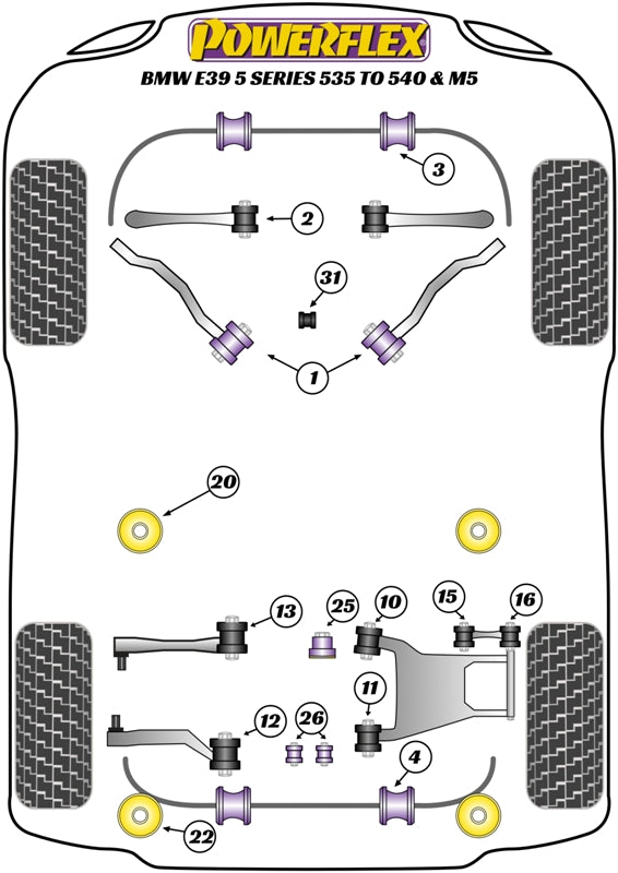BMW 5 Series Rear Diff Front Mounting Bush