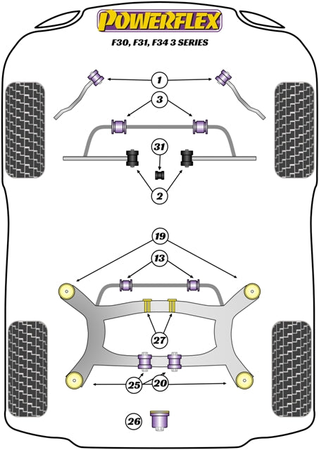 BMW Engine Mount Insert Kit