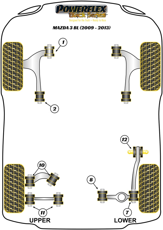 Mazda Mazda 3 Rear Anti Roll Bar Bush 25mm, MPS Only