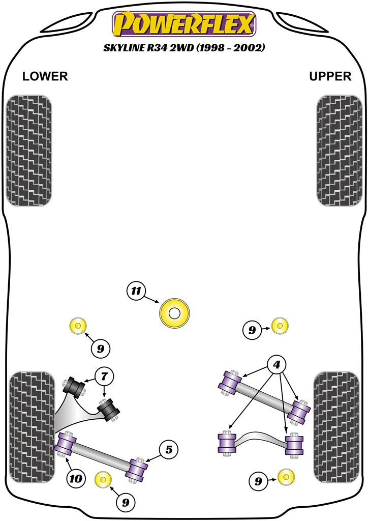 Nissan Rear Upper & Lower Arm Bush