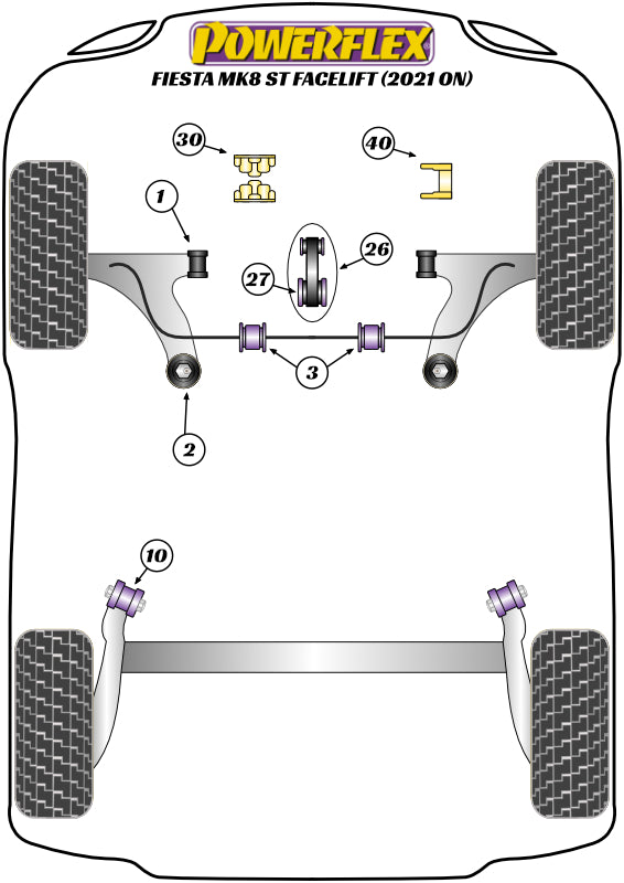 Ford Lower Torque Mount Large Bush Insert